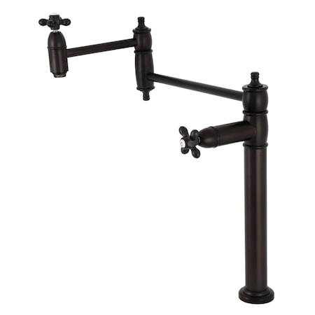 Kingston Brass Deck Mount Pot Filler, Oil Rubbed Bronze KS3705AX